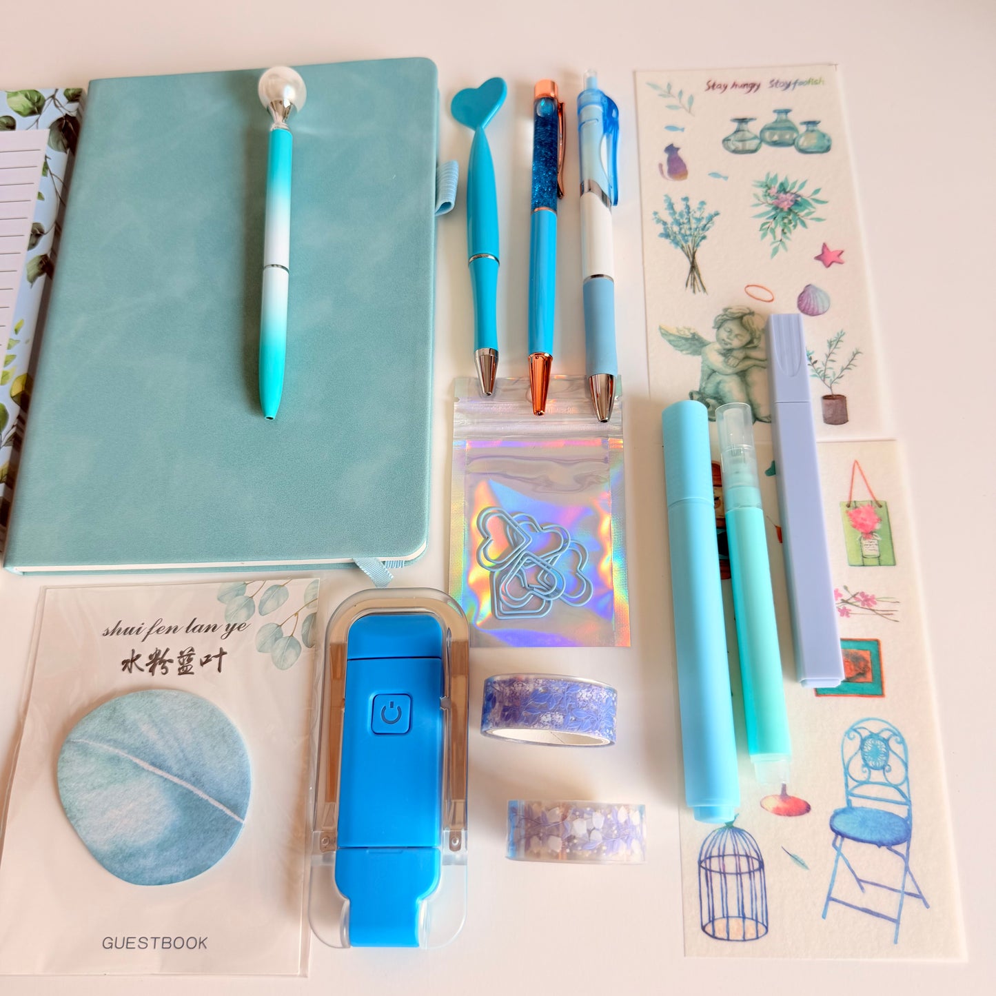Blue Aesthetic Stationery Gift Set ā Cute Desk & Journaling Essentials