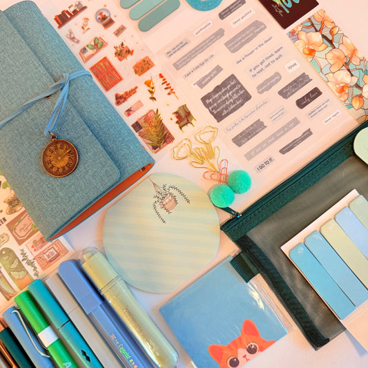 Teal Aesthetic Stationery Set – Fresh & Minimal Vibes