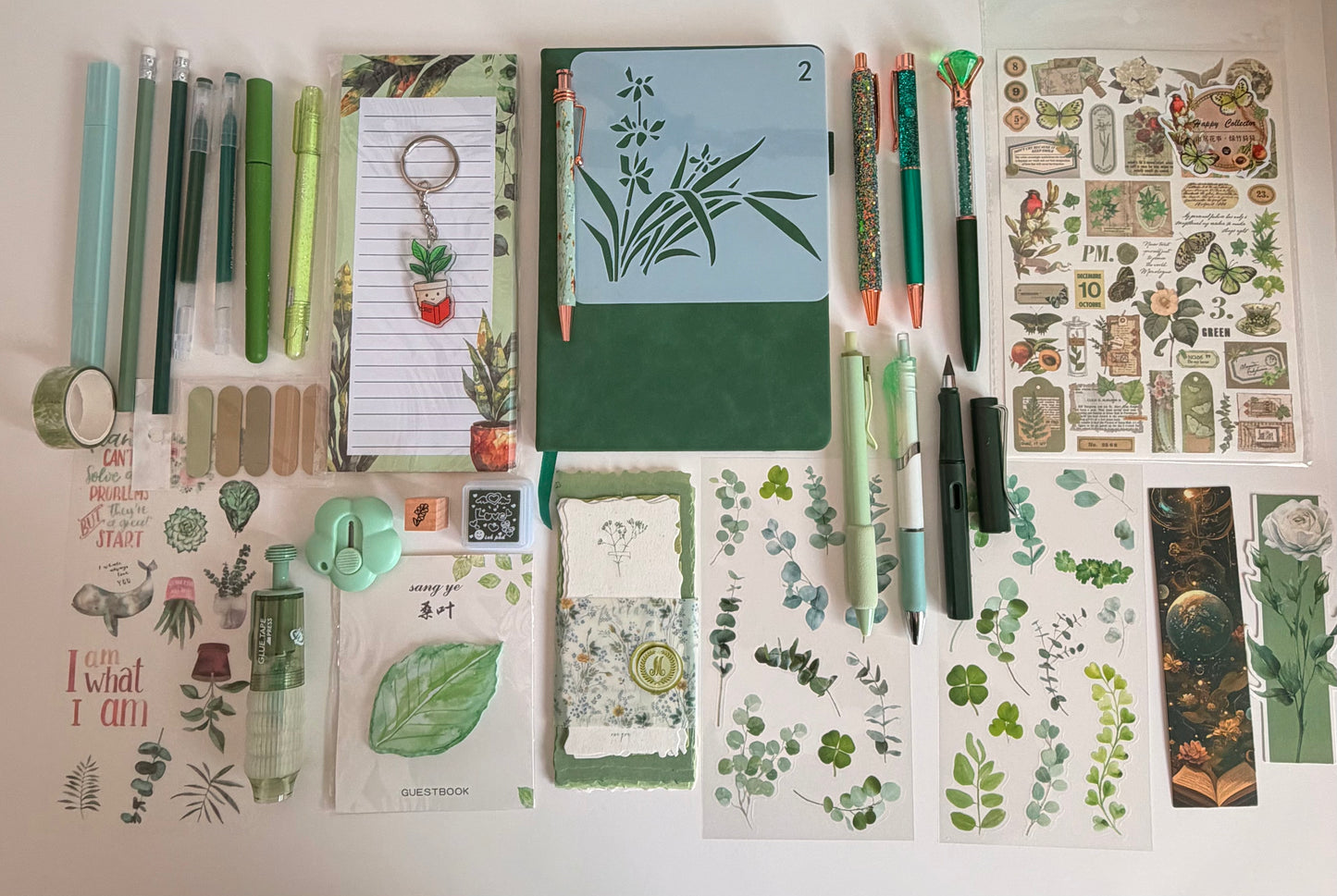 Botanical Green Stationery Gift Set