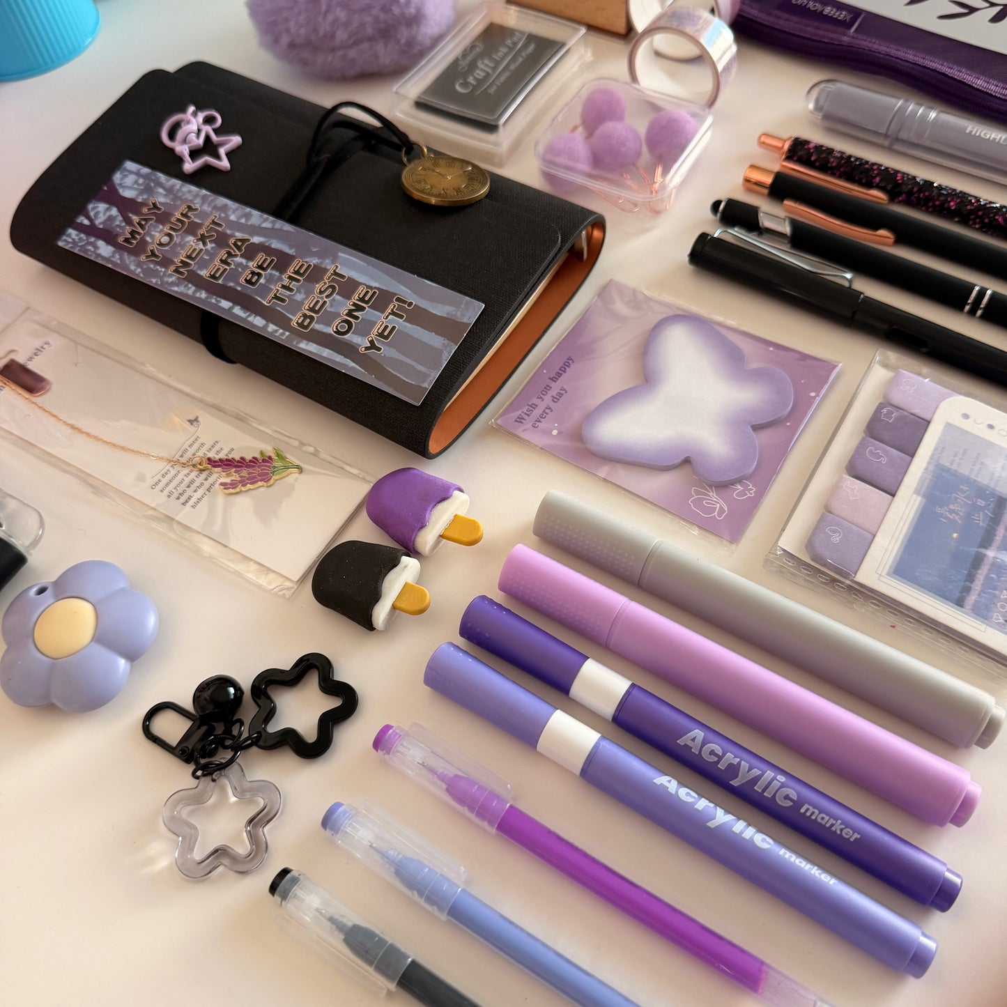 Black & Lilac Stationery Gift Box