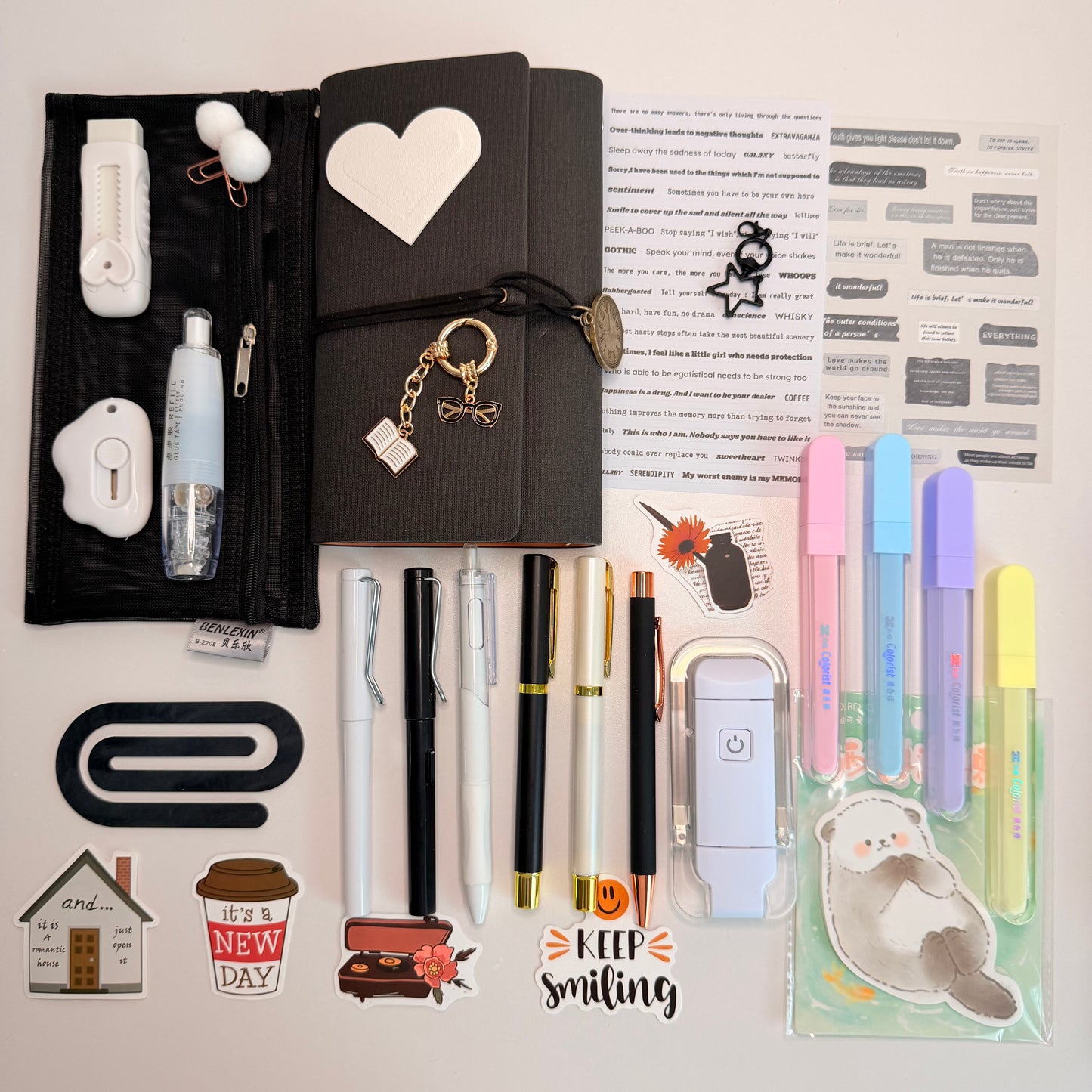 Black & Neutral Aesthetic Stationery Box |