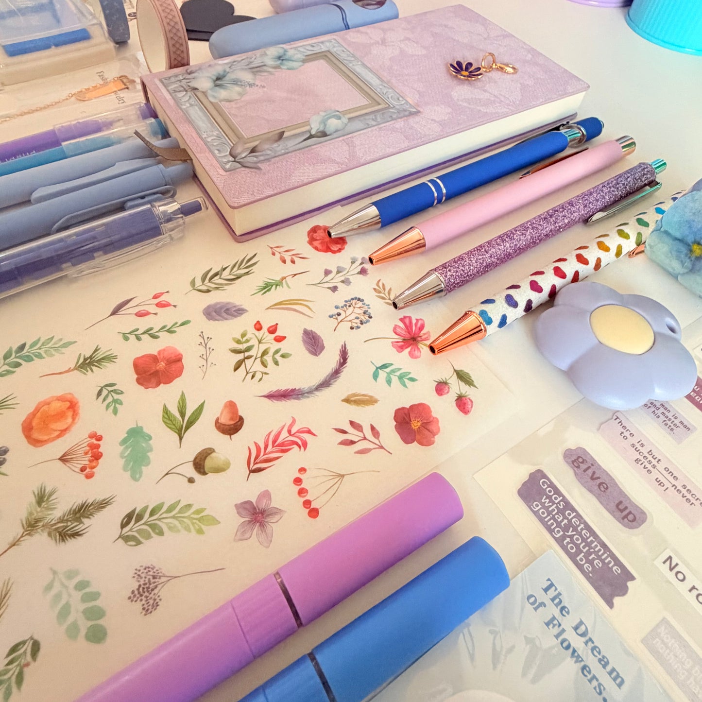 Lavender & Sky Blue Journal & Stationery Set