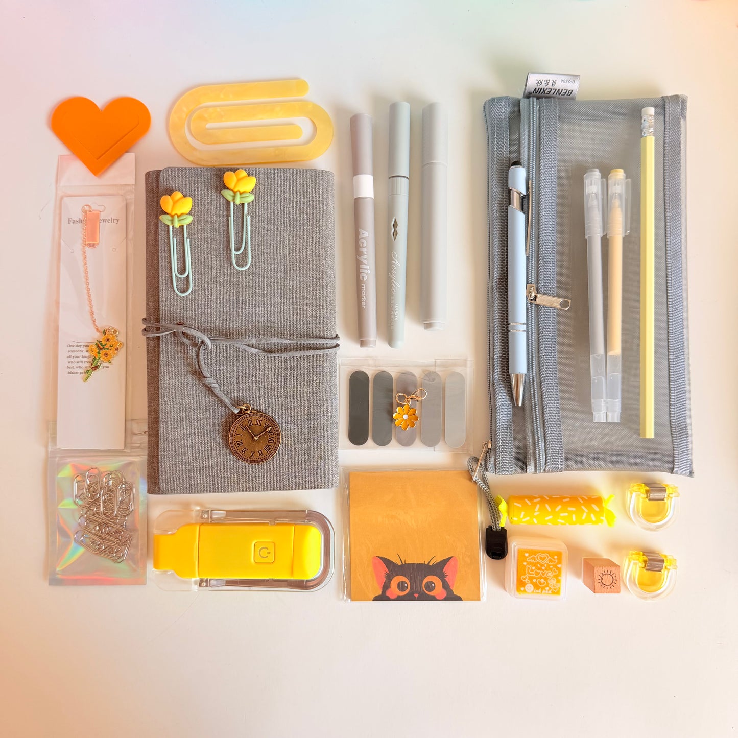 Sunny Gray Stationery Gift Set