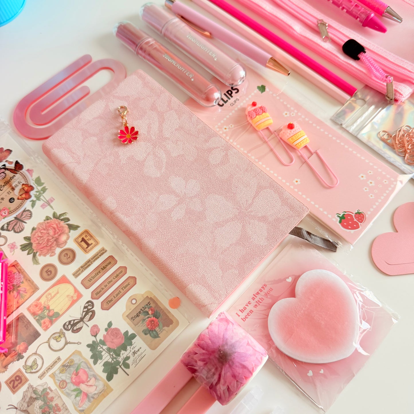 Blush Pink Stationery Gift Box | Journal & Planner Essentials Set | Cute Desk Accessories