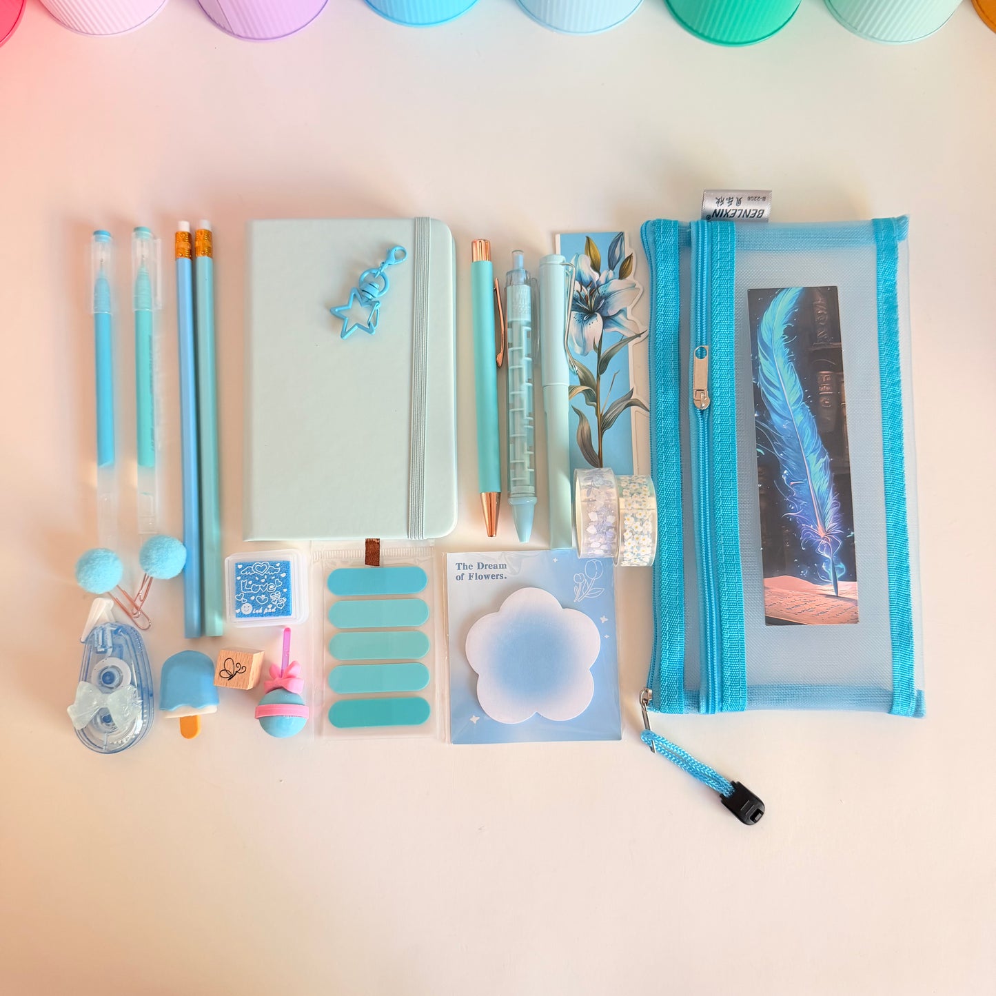 Light Blue Mini Stationery Set