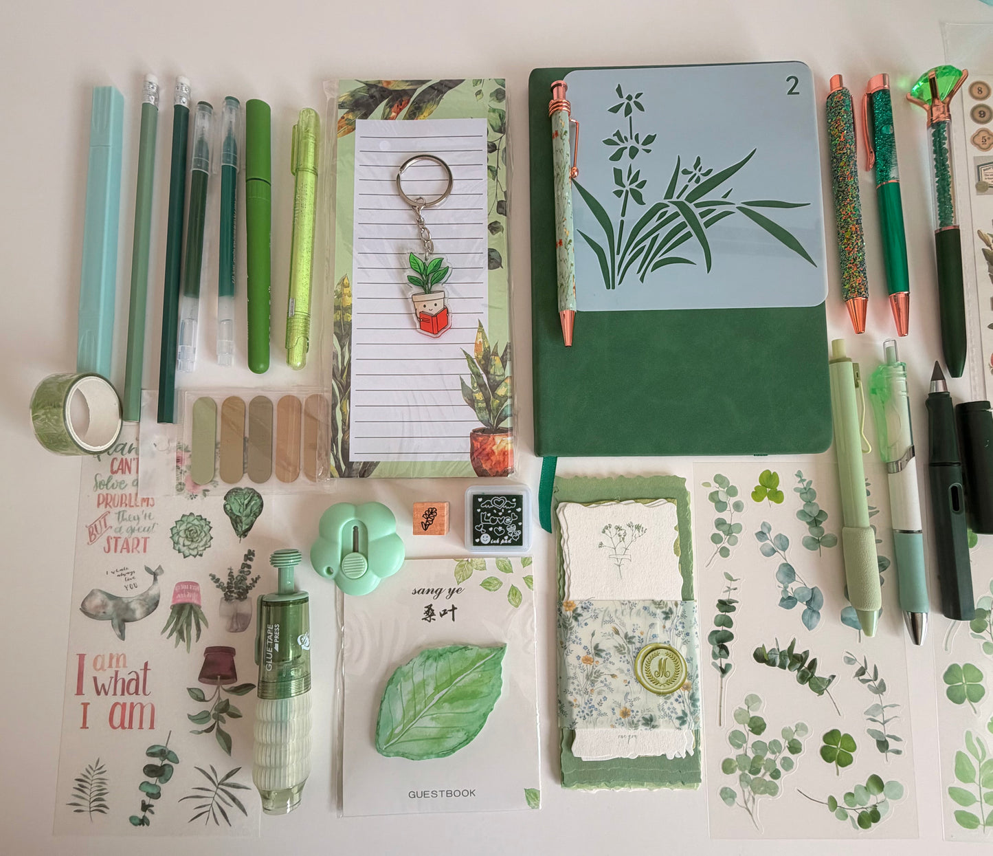 Botanical Green Stationery Gift Set