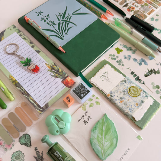 Botanical Green Stationery Gift Set