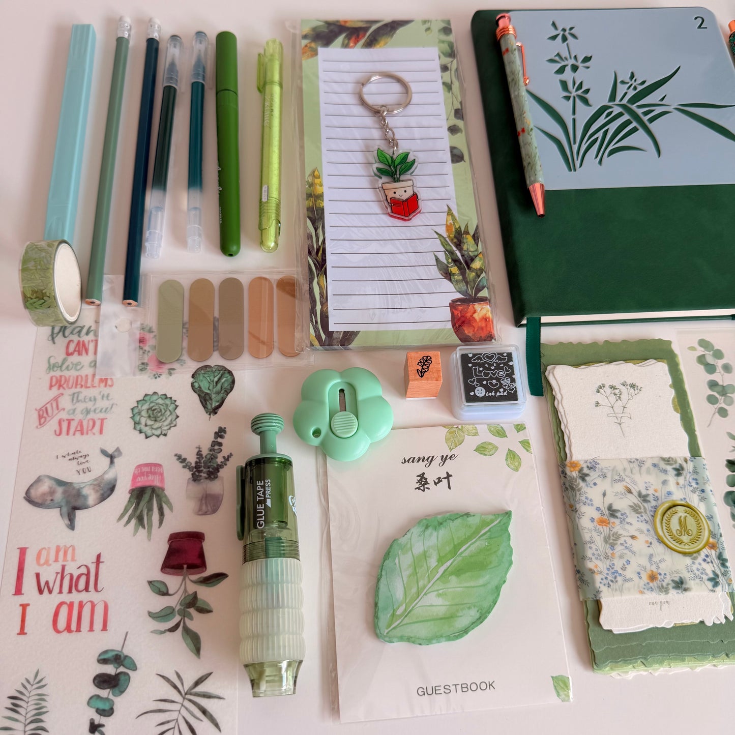 Botanical Green Stationery Gift Set