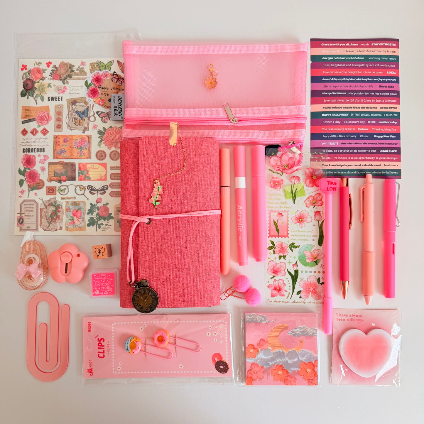 Pink Bloom Stationery Box 🌸