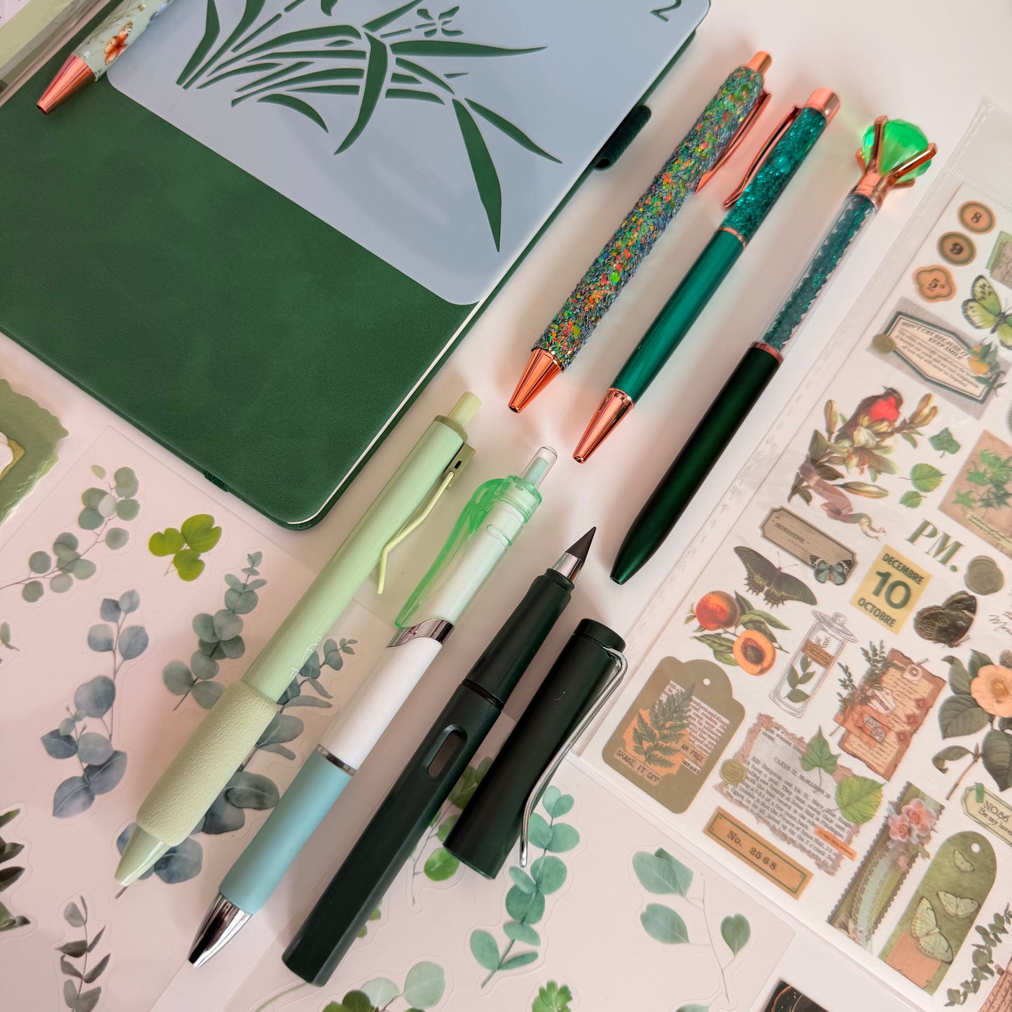 Botanical Green Stationery Gift Set