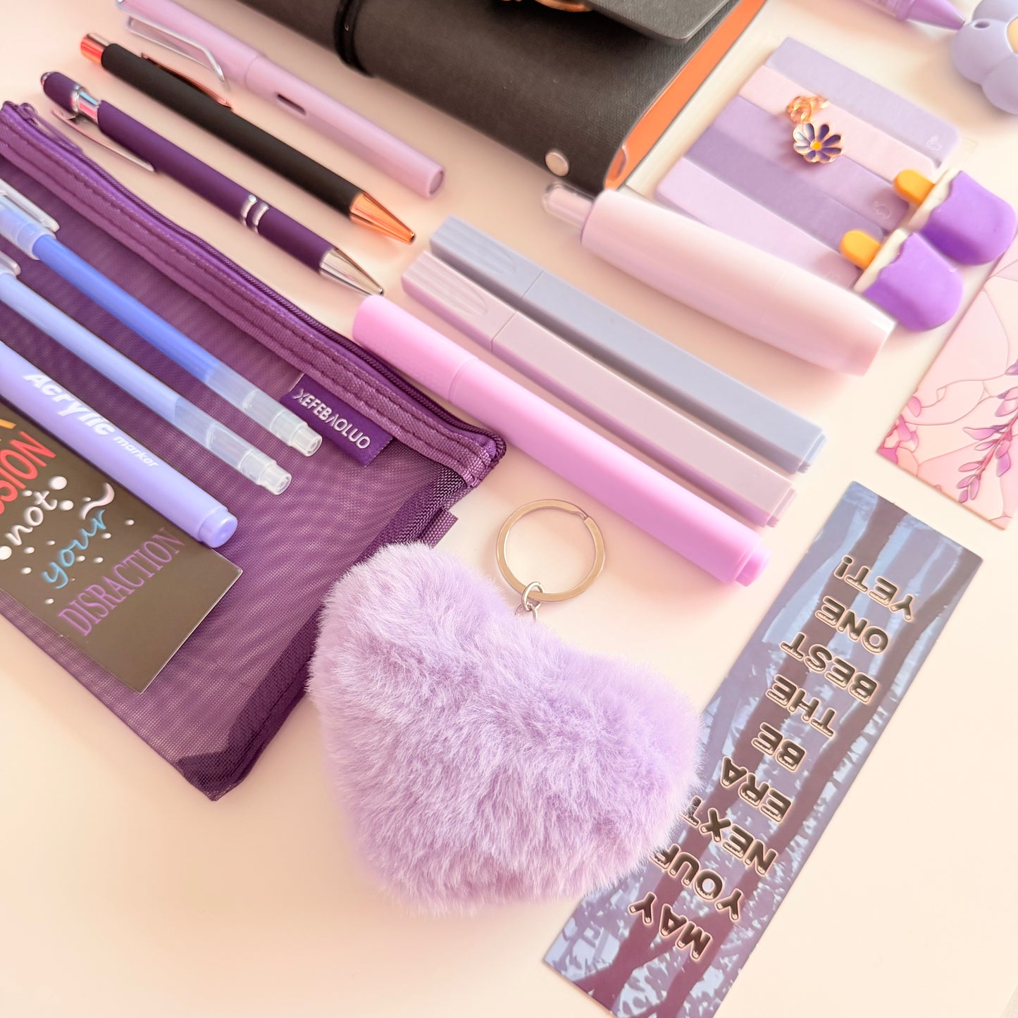 Midnight Lavender Stationery Bundle | Black Journal Gift Set