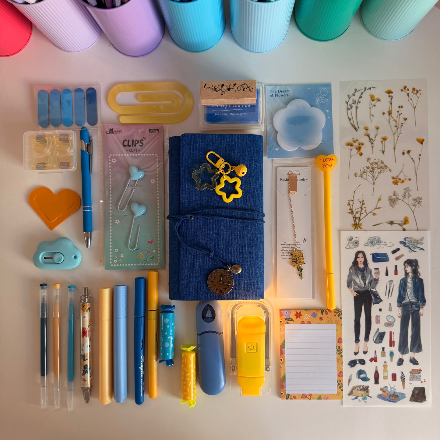 Blue & Yellow Journal & Stationery Box