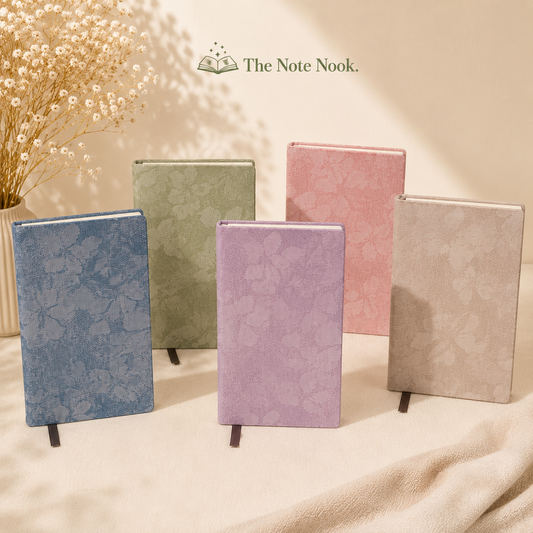 A6 Floral Hardcover Lined Notebook